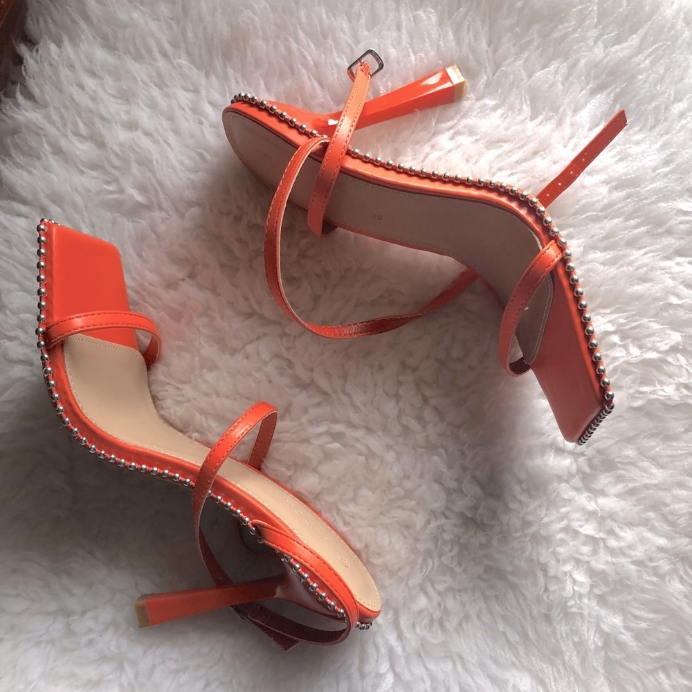 Wild Diva Square Toe Studded Sole High Heel - Picture 5 of 7